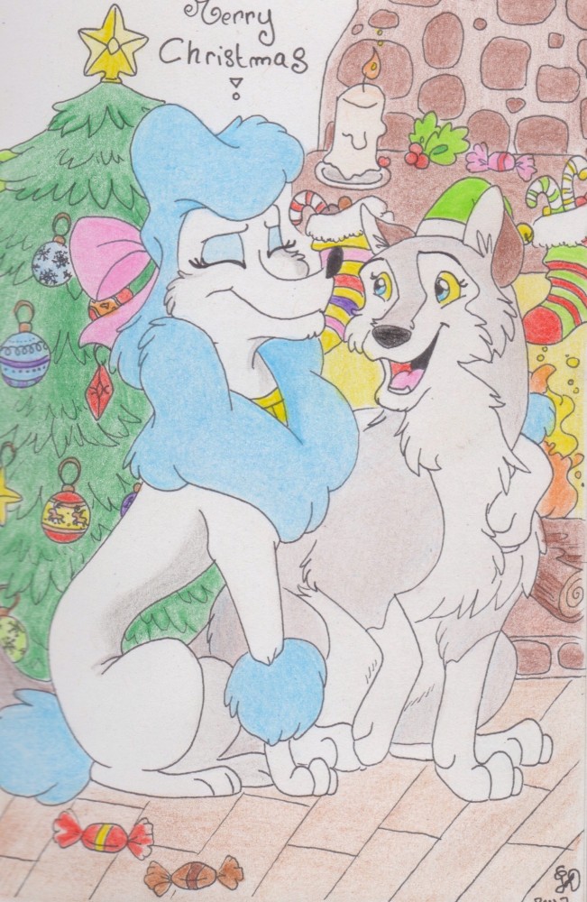 Aleu et Georgette attendent le p�re Noel