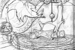 Les crayonn�s de d�cors de Brisby et le secret de NIMH