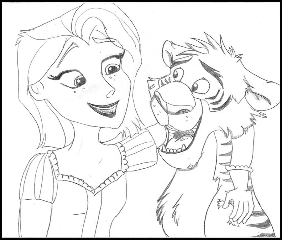 Raiponce et son ami