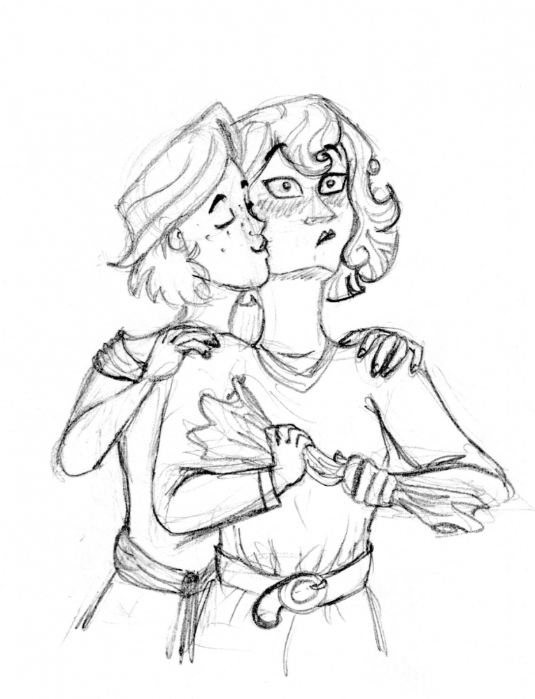 Surprise kiss