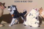 Les jouets et les figurines du film Balto.