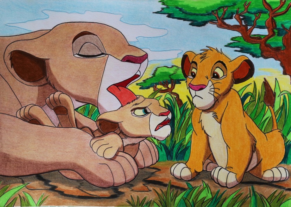 Simba, i'm kinda in the middle of a bath!