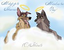 Dogs and wolves on heaven