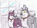Hanging with the pups (finished)
