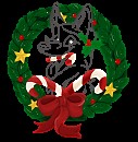 Free lineart - Christmas Badge Gif