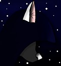 Raven Wearing hood...