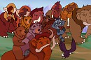 Everyone riding mammoth :3
