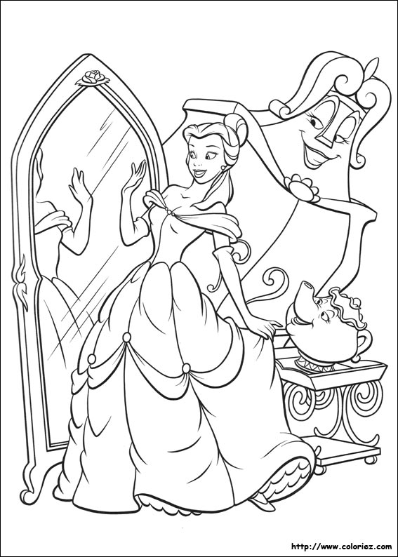 Belle, Wardrobe, and Mrs.Potts