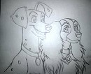 Lady et Perdita ( Sketch) 