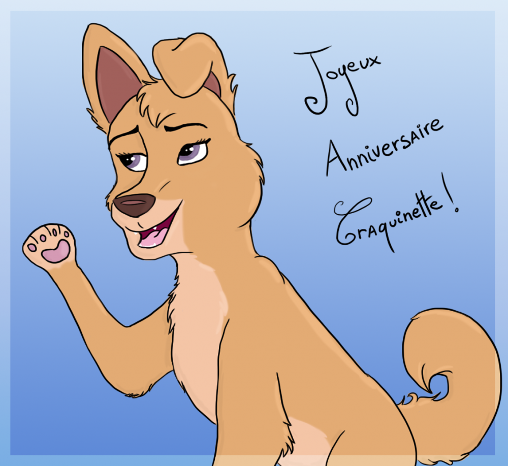 Joyeux anniversaire craquinette!