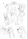 Brouillon de plusieurs personnages