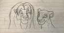 Simba & Nala sketchie