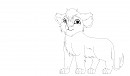 Lineart-Lionceau m�le-PAS LIBRE D'UTILISATION