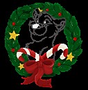 Free lineart - Christmas Badge Gif
