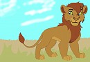 Un jeune lion bien dans sa peau