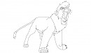 Lineart n� 2: Kovu rugissant