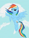 flying Rainbow dash