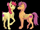AppleBloom & Scootaloo (colo')