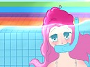 Pinkie Pie & Rainbow Dash - Natation