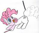 Pinkie Pie Mid-Drawing
