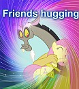 Friends hugging