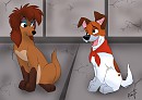 Rita and Dodger as puppies