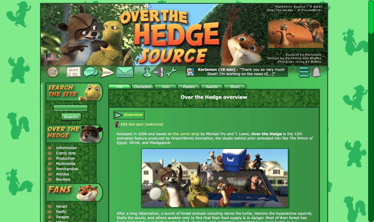 Over the Hedge Source