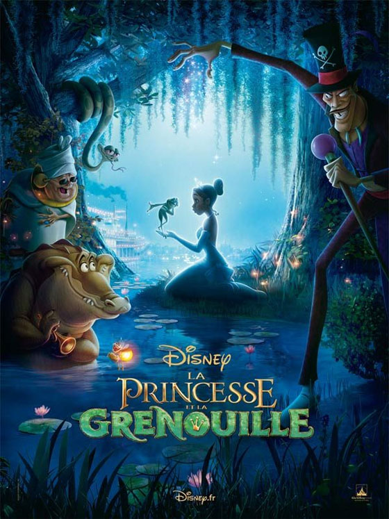 Affiche cin&eacute; : La Princesse et La Grenouille