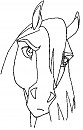 Spirit Style Horse Head Lineart