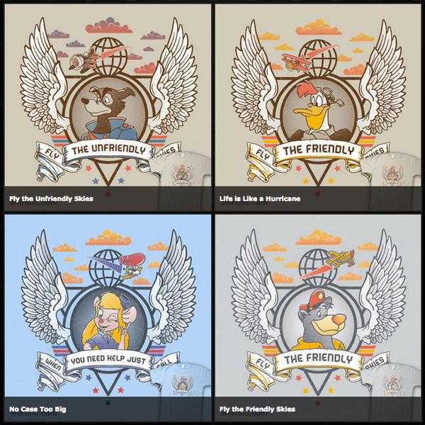 Shirtoid Disney Afternoon Talespin Ducktales Rescue Rangers