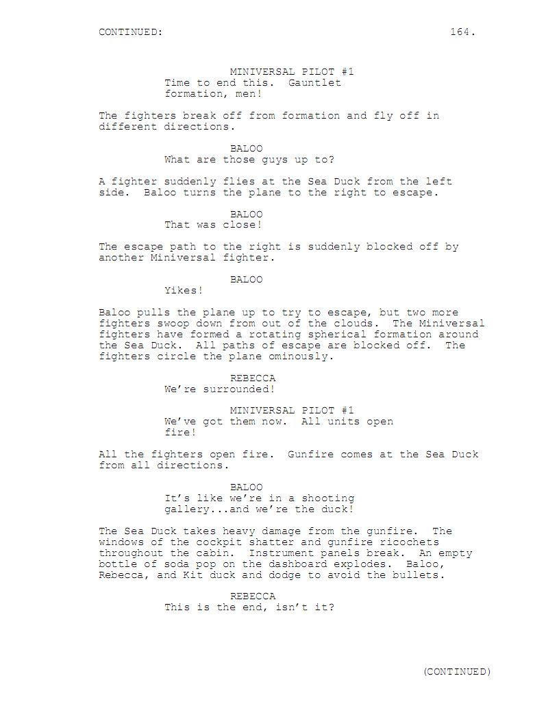 TaleSpin Virtual Season Sample Script
