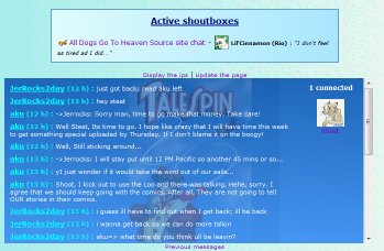 Switching the shoutbox background