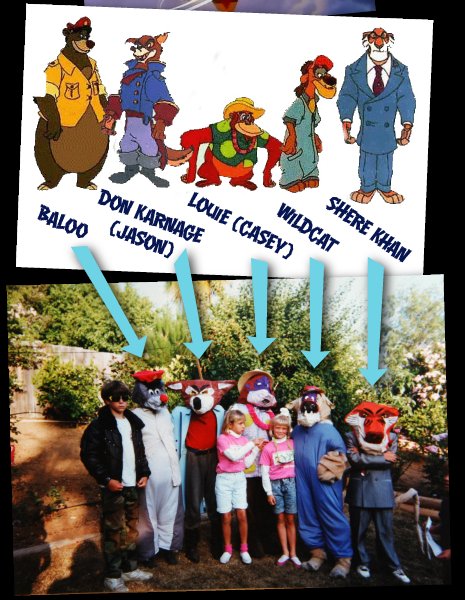 Halloween desguised as Tale Spin characters